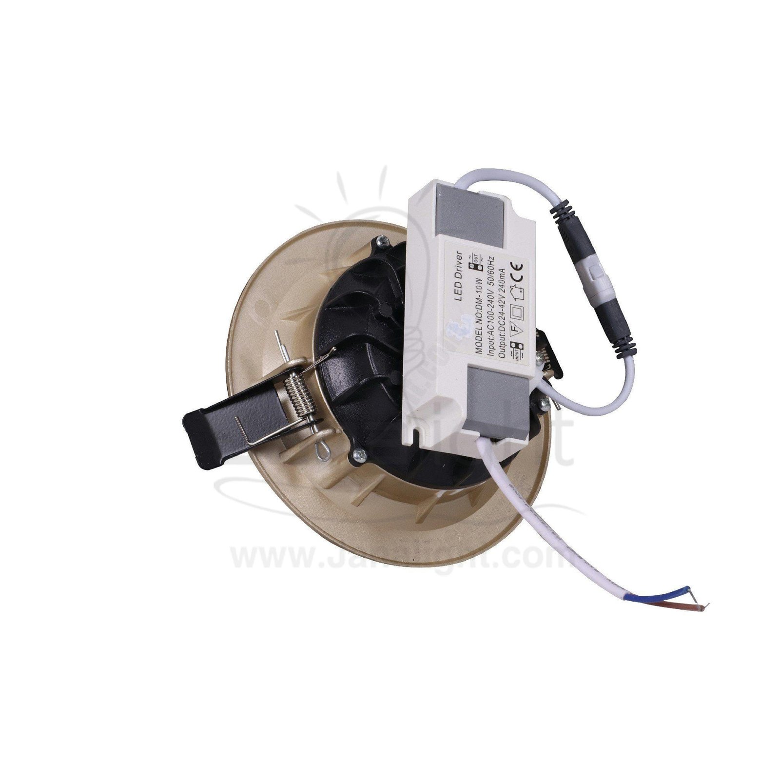 كشاف 10 وات كومبكت ابيض حلق شمباني جنى لايت Plastic White Compact 10 Watt Downlight